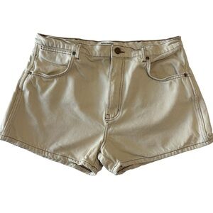 Reformation Women’s Cowboy High Rise Denim Shorts Beige Size 31 Sustainable